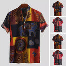 Mens Short Sleeve Hawaiian Shirt Tops Fruit Floral Printed Blouse Plus Size Summer Casual Beach Shirts for Men S3184468 - Tuzzut.com Qatar Online Shopping