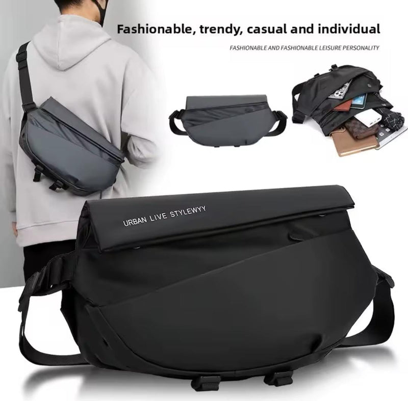 Men's Crossbody Waterproof Multi-Functional Chest Bag   811 - TUZZUT Qatar Online Shopping