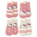 4Pairs Women’s Rose & Cream Cat-Pattern Socks S4856690– Size 35–40