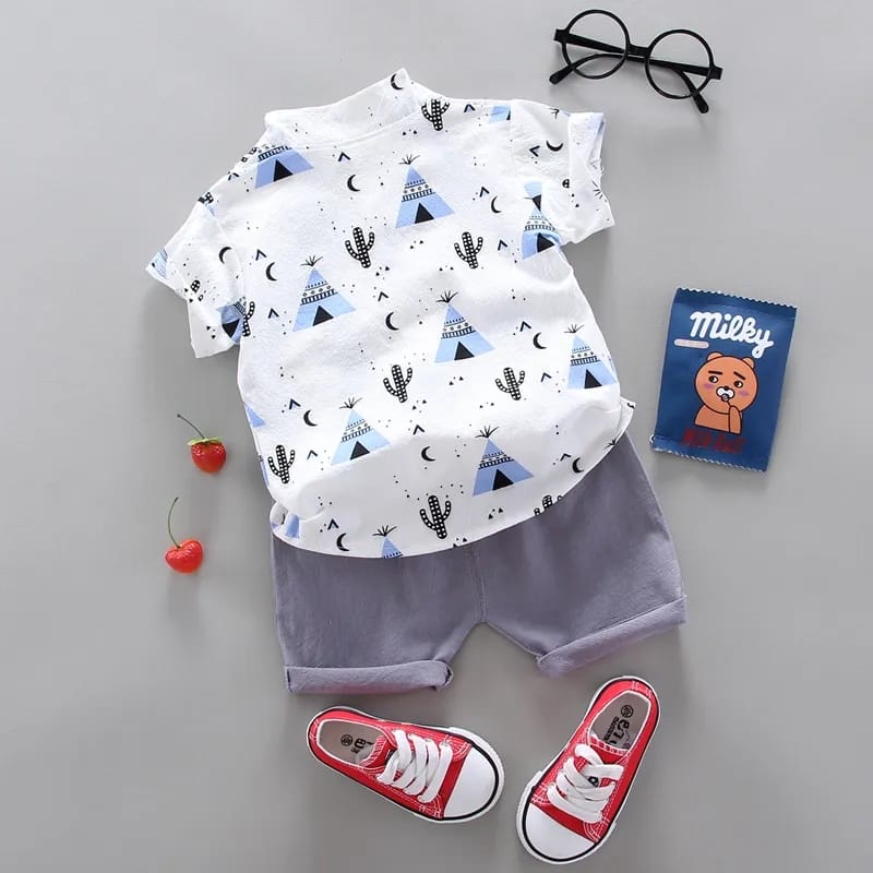 Summer Children's suit Clothes Sets children's clothing Boys and girls Short sleeve shirt and Pants 2 pieces Clothing sets 19537963