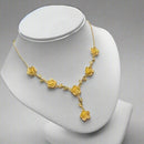 Rose Necklace Set Of New Gold Model-02 - TUZZUT Qatar Online Shopping