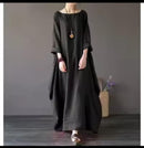 A-line Dress Women Splice Long Dress Q202 - TUZZUT Qatar Online Shopping