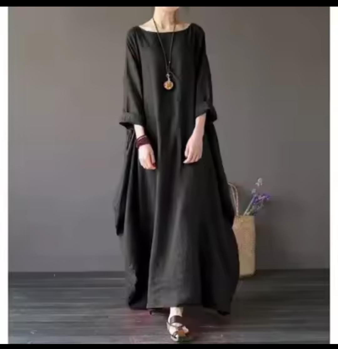 A-line Dress Women Splice Long Dress Q202 A-line Dress Women Splice Long Dress Q202
