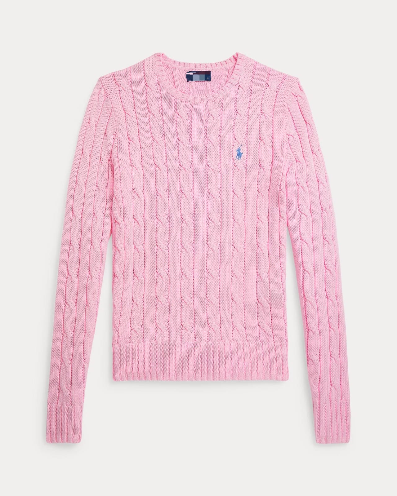 Cable-Knit Cotton Crewneck Jumper Pink 7014481 Cable-Knit Cotton Crewneck Jumper Pink 7014481