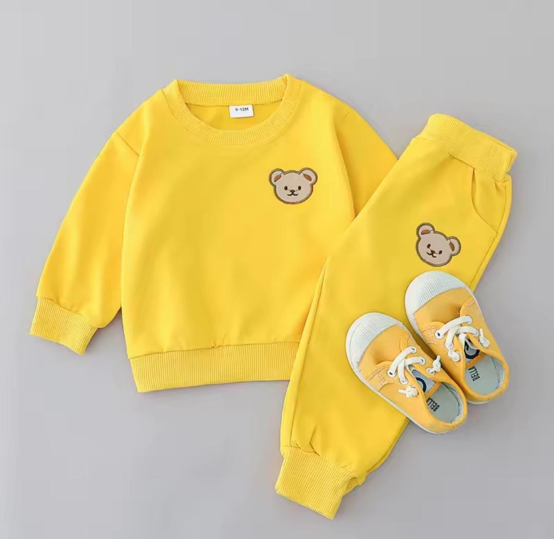 Baby Long sleeved Little Bear Embroidered Hoodie Two Piece Set 1519759 Baby Long sleeved Little Bear Embroidered Hoodie Two Piece Set 1519759