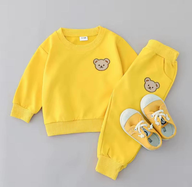 Baby Long sleeved Little Bear Embroidered Hoodie Two Piece Set   1519759 - TUZZUT Qatar Online Shopping