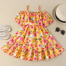 Toddler Summer Baby Girl Dress Cotton Floral Smocked Dresses for Baby Girls Sundress Cute Little Kids Jumper Dress   X3509561 - TUZZUT Qatar Online Shopping