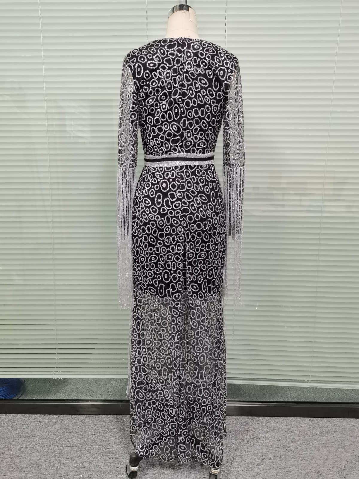 Women's Sequin Full Sling Dress V Neck Color Long Long Sexy Sleeve Solid Women's Dress B-44999 Women's Sequin Full Sling Dress V Neck Color Long Long Sexy Sleeve Solid Women's Dress B-44999