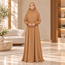 Women's Isdal Prayer Dress Abaya Asdal with Ruffled Cuffs PD831