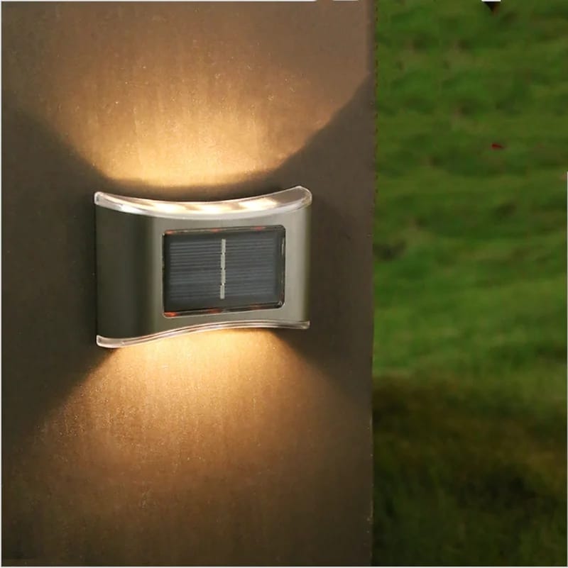 LED Solar Lamp Outdoor Wall Lights Energy Waterproof Transparent Shell Solar Lamp