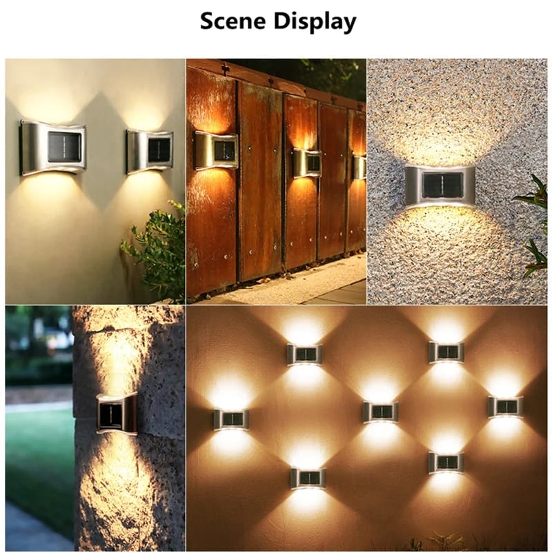 LED Solar Lamp Outdoor Wall Lights Energy Waterproof Transparent Shell Solar Lamp