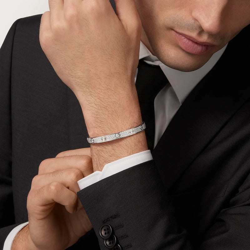 LOVE Bracelet Classic White Gold Diamonds DN2043 - TUZZUT Qatar Online Shopping
