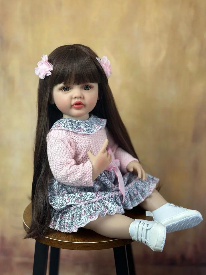 Full Soft Silicone Body Reborn Baby Girl Doll 55cm 22 Inch Realistic Princess - TUZZUT Qatar Online Shopping
