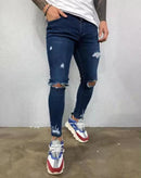 Women's Ripped Skinny Jeans Casual Comfortable Jeans Slim Fit Denim Pants   S2318469 - TUZZUT Qatar Online Shopping