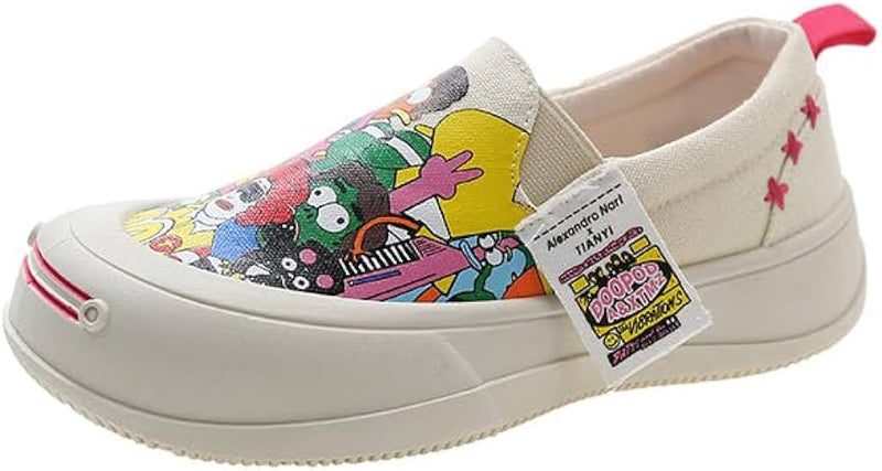 Women's Sports Shoes Slip-on Women Platform Designer Shoes Canvas Non-slip Ladies Casual Vulcanization Sneakers  D409912 - TUZZUT Qatar Online Shopping