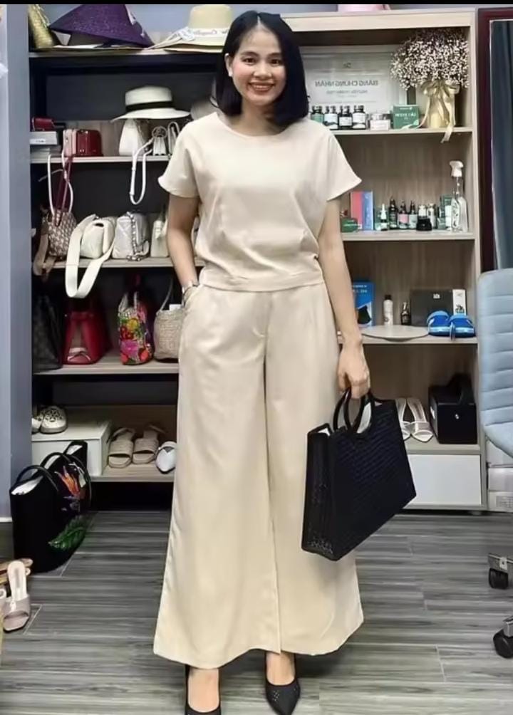 Women's Short Sleeve Suit 2-Piece Set B86792