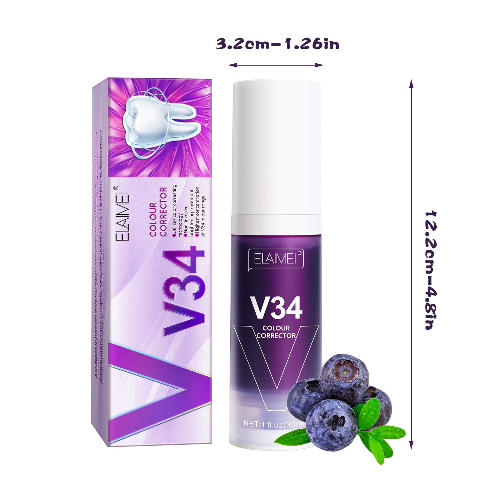 V34 Sensitive Teeth Whitening Toothpaste 30ml V34 Sensitive Teeth Whitening Toothpaste 30ml