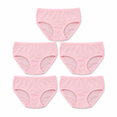 Women’s Pink Ribbed Full-Coverage Briefs – 5-Pack