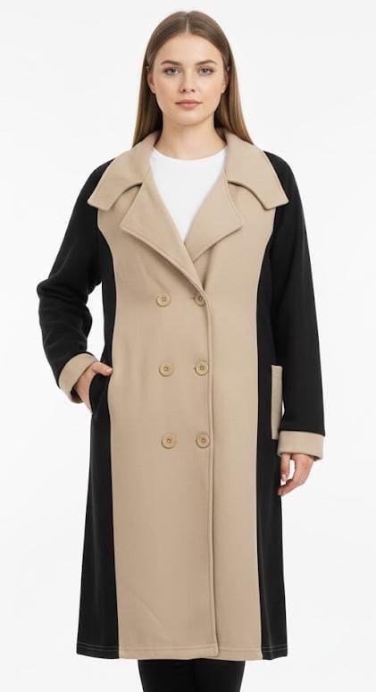 Women's Two-tone Chester Long Coat 7012217