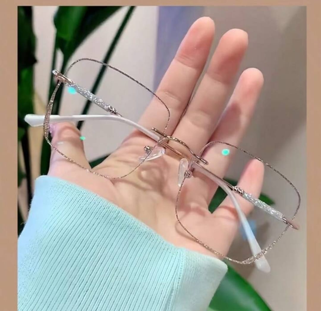 Silver Galaxy Style Frameless Reading Glasses +1.00 RG09 Silver Galaxy Style Frameless Reading Glasses +1.00 RG09