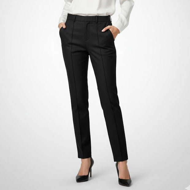 Women's Formal Stretch Solid Straight Slim Trouser 547832 Women's Formal Stretch Solid Straight Slim Trouser 547832