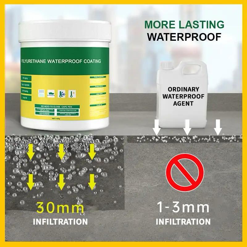 Polyurethane Waterproof Coating Invisible Paste Sealant Glue with Brush Adhesive Repair Glue for Home Roof (30/100/300g) Polyurethane Waterproof Coating Invisible Paste Sealant Glue with Brush Adhesive Repair Glue for Home Roof (30/100/300g)
