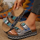 Women's Beaded Platform Slide Sandals PS102 - TUZZUT Qatar Online Shopping