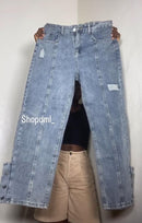 Streetwear Pants Letter Embroidery Hip Hop Jeans Fashion Straight Loose Casual Trousers   S4605359 - TUZZUT Qatar Online Shopping