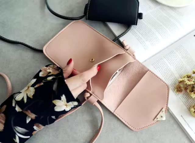 Simple New Hasp Cross Light Shoulder Bags Smartphone Leather Wallets Simple New Hasp Cross Light Shoulder Bags Smartphone Leather Wallets