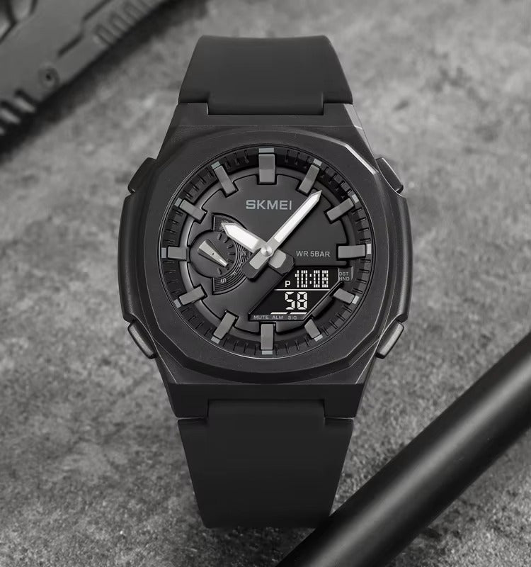 SKMEI Dual Time Sport Analog Digital Watch W7515 - TUZZUT Qatar Online Shopping