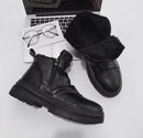 Fur Warm Boots Snow Men's Winter Shoes Casual Leather Outdoor 210012 (44) - TUZZUT Qatar Online Shopping