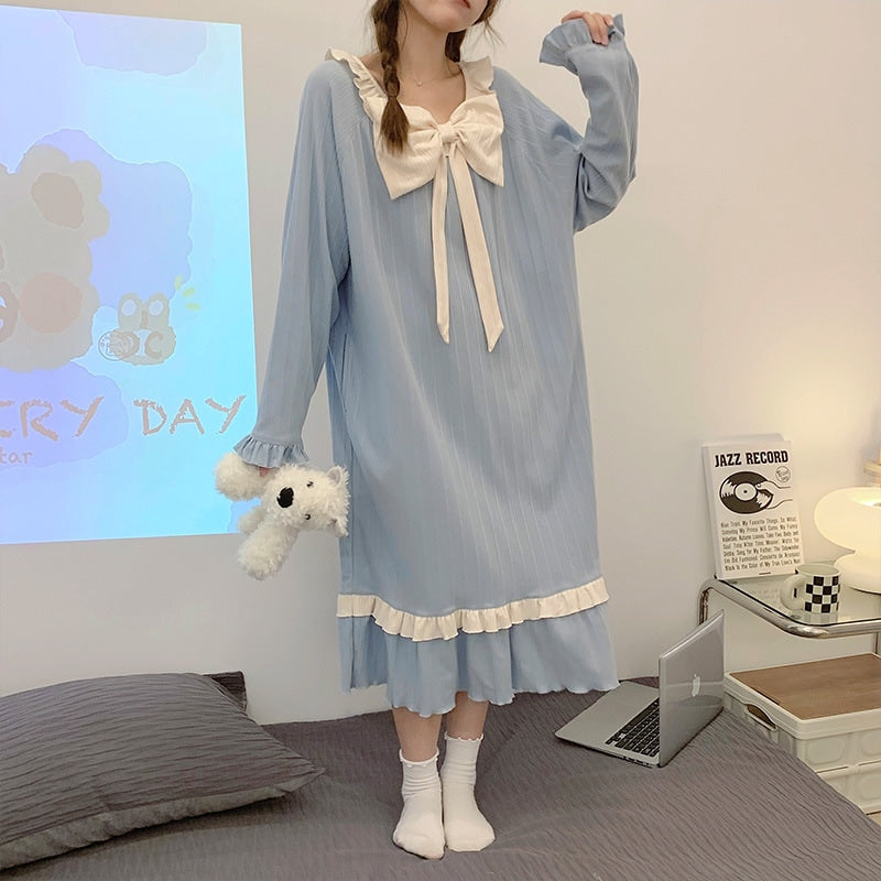 Women 's Long Sleeve Sleep Dress XL 464095