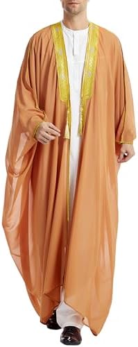Arabian Men's Long Sleeve Garter Gold Bead Chiffon Outer Cloak B262735 Arabian Men's Long Sleeve Garter Gold Bead Chiffon Outer Cloak B262735