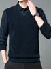 Men's Winter 2-in-1 Look Collar Sweatshirt with Lining, Comfortable and Warm 5050915