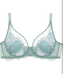 Woman Sexy Lace Underwire Cute Push Up Strappy Embroidered Mesh Sheer Lingerie Set   B8813 - TUZZUT Qatar Online Shopping