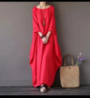 A-line Dress Women Splice Long Dress Q202 - TUZZUT Qatar Online Shopping