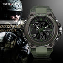 Sanda Digital Watch Men g Style, Military Sports Watches, Dual Display -06 - Tuzzut.com Qatar Online Shopping