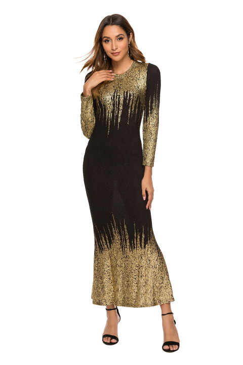 Women's Polyester Slim Fit Elegant Solid Round Neck Rounnd neck Full Sleeves Fishtail Dress B507963 Women's Polyester Slim Fit Elegant Solid Round Neck Rounnd neck Full Sleeves Fishtail Dress B507963