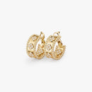 Clovers Hoop Yellow Gold Diamond Earrings VC1200 - TUZZUT Qatar Online Shopping