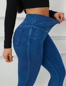 Women's Casual Blue Cropped Jeans   B233244 - TUZZUT Qatar Online Shopping
