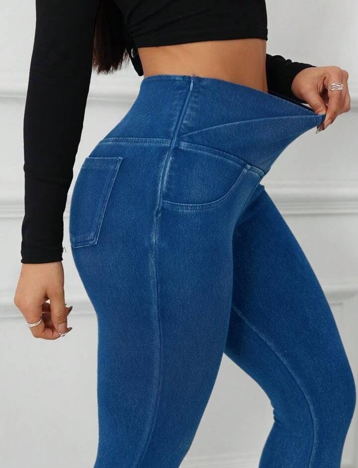Women's Casual Blue Cropped Jeans B233244 Women's Casual Blue Cropped Jeans B233244