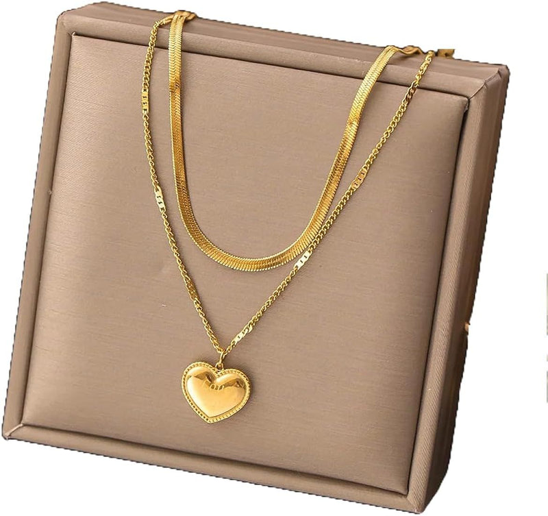 Double Layer Necklace For Women B-387228 - TUZZUT Qatar Online Shopping