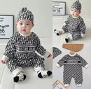 Newborn Baby Letter Print Onesie with Hat  S4747290 - TUZZUT Qatar Online Shopping
