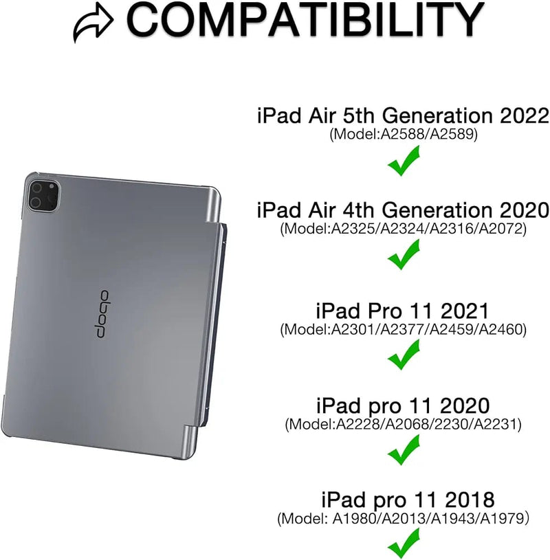 doqo Detachable Keyboard case with Trackpad    F11D - TUZZUT Qatar Online Shopping