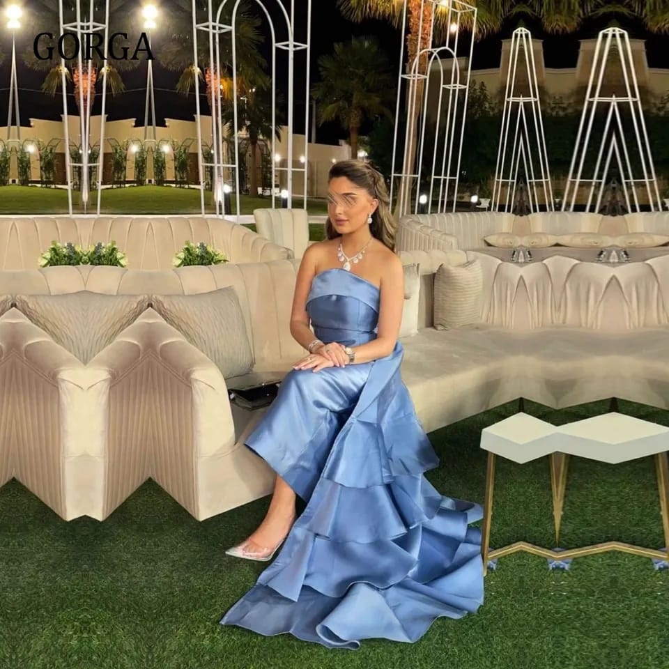 Evening Dresses Formal Occasion Elegant Party for Women Prom Floor Length Strapless Tiered Straight Sheath M 070725270 Evening Dresses Formal Occasion Elegant Party for Women Prom Floor Length Strapless Tiered Straight Sheath M 070725270