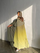 Women's Long Sleeve Gradient Color Abaya 503642 - TUZZUT Qatar Online Shopping