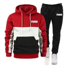 Men's Tracksuit Set: Fashion Stripe Hoodie & Sweatpants  137038 - TUZZUT Qatar Online Shopping
