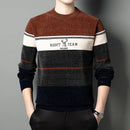 Men's Plush Fleece Sweater Brown 173702 - TUZZUT Qatar Online Shopping