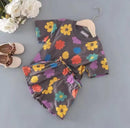 Baby Girls Flower Print Clothes Set T-shirts and Shorts Suit   1601338 - TUZZUT Qatar Online Shopping