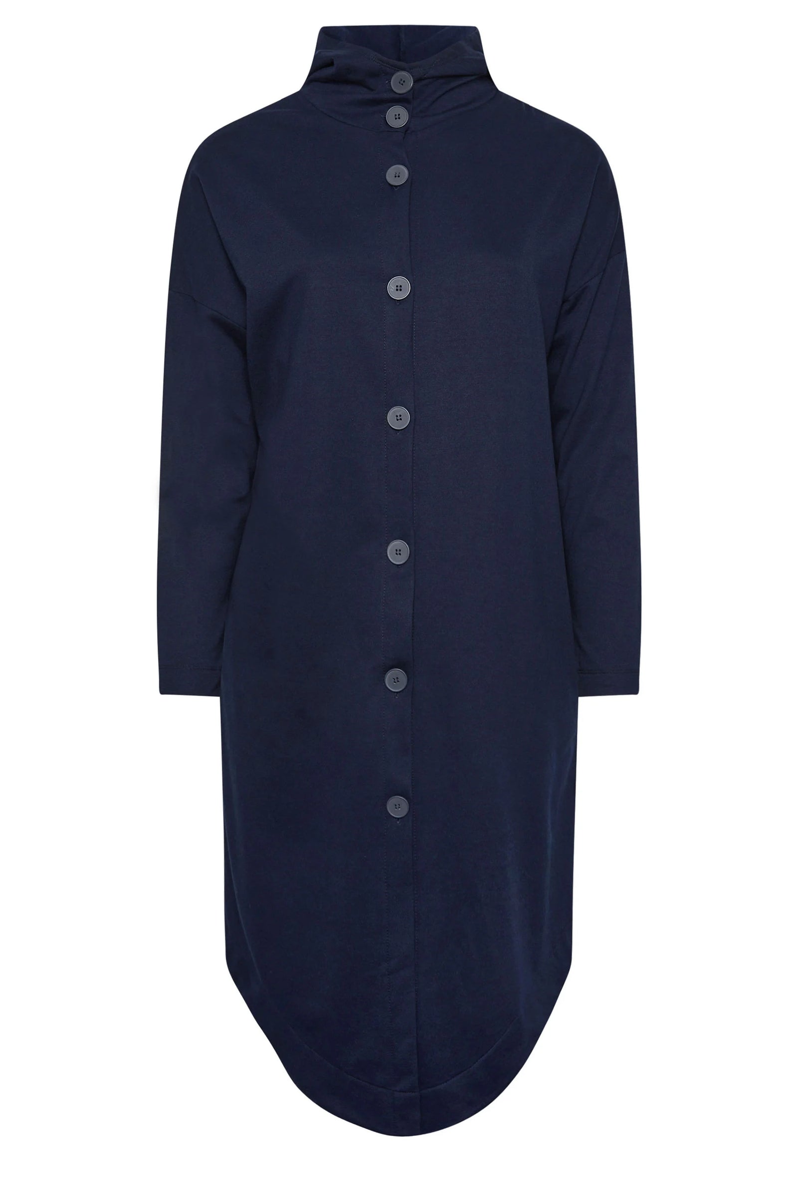 Curve Button Through Hooded Maxi Jacket 55943 Curve Button Through Hooded Maxi Jacket 55943
